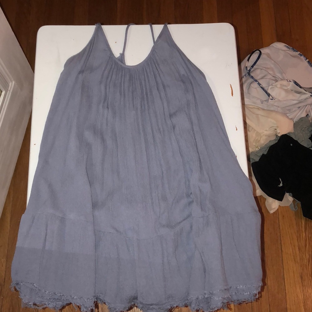 Blue boho dress